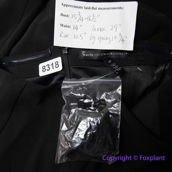 New! White‎ House Black Market Convertible Strapless Split-Leg Jumpsuit, size 4P - Picture 14 of 14